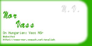 mor vass business card