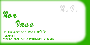 mor vass business card